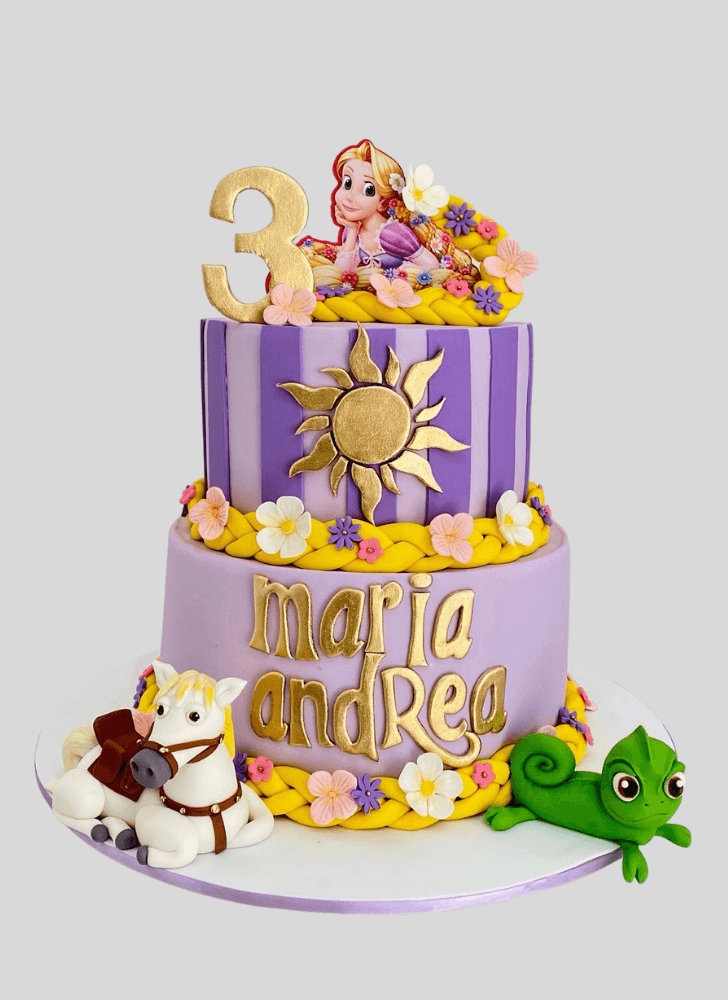 Pleasing Tangled Cake