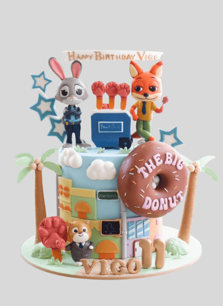 Cute Zootopia Cake