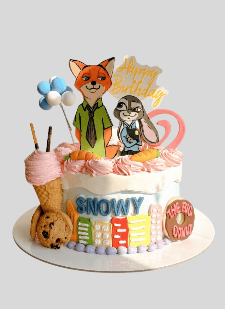 Delightful Zootopia Cake