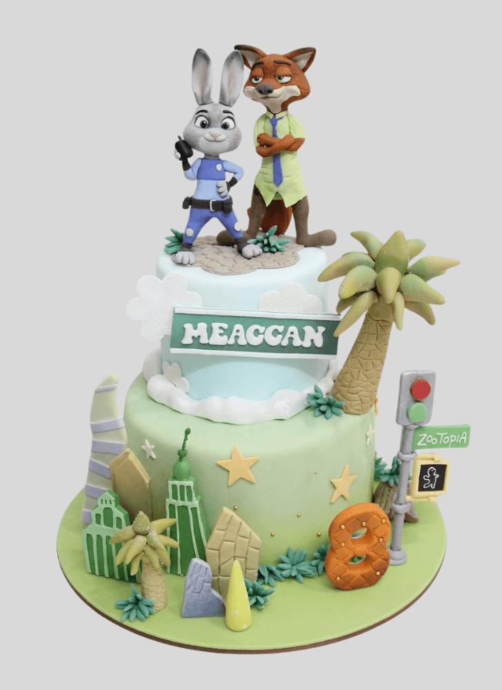Elegant Zootopia Cake