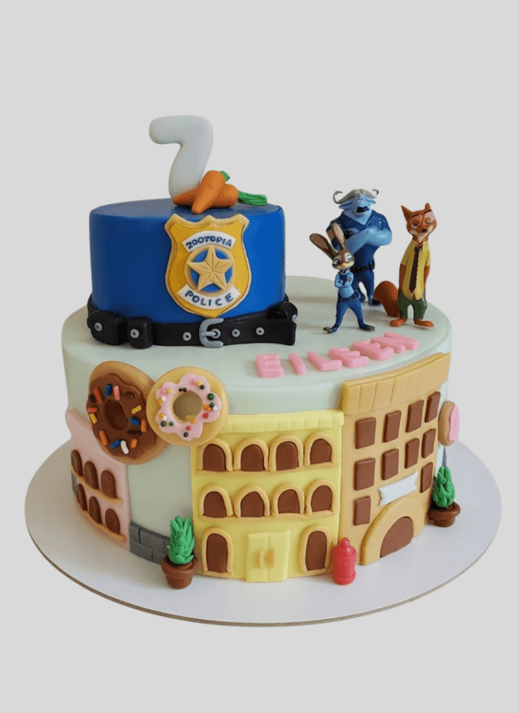 Lovely Zootopia Cake Design