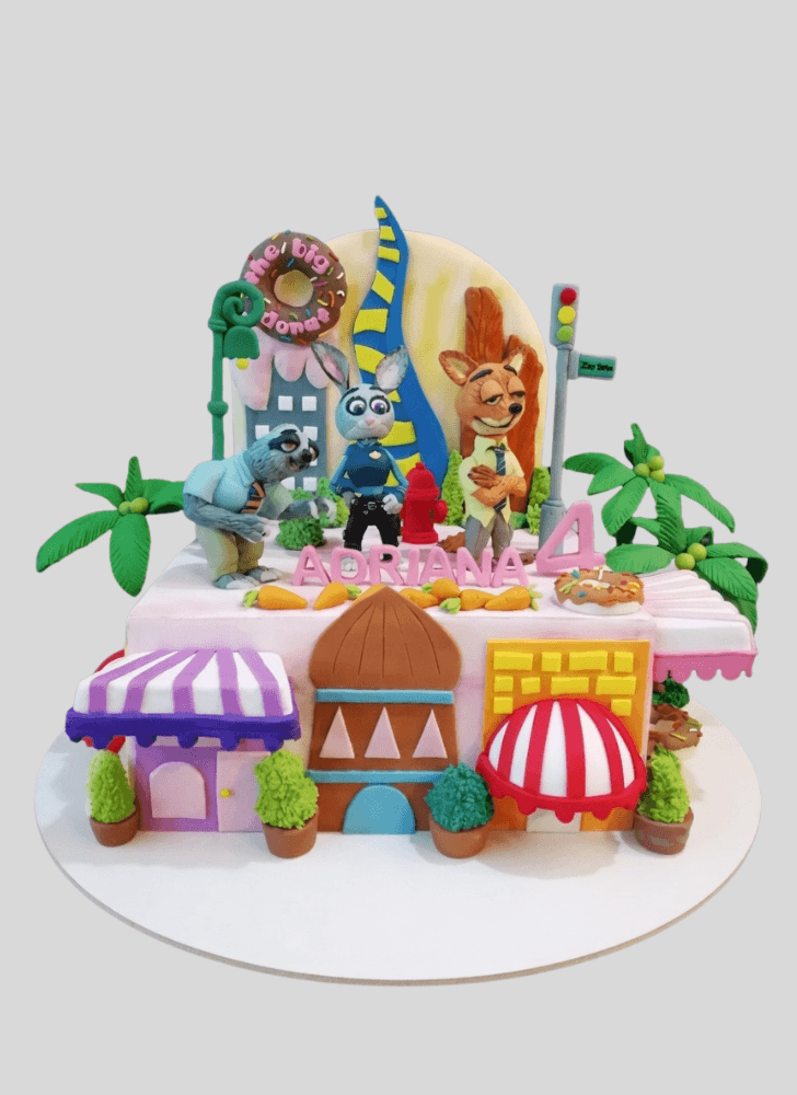 Mesmeric Zootopia Cake
