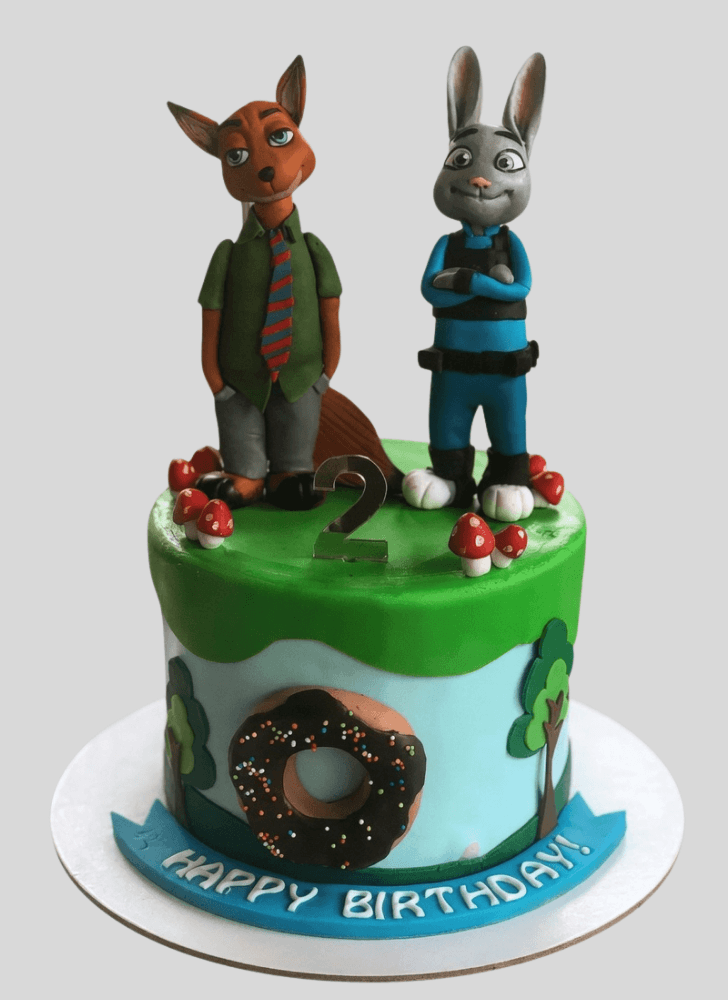 Pleasing Zootopia Cake