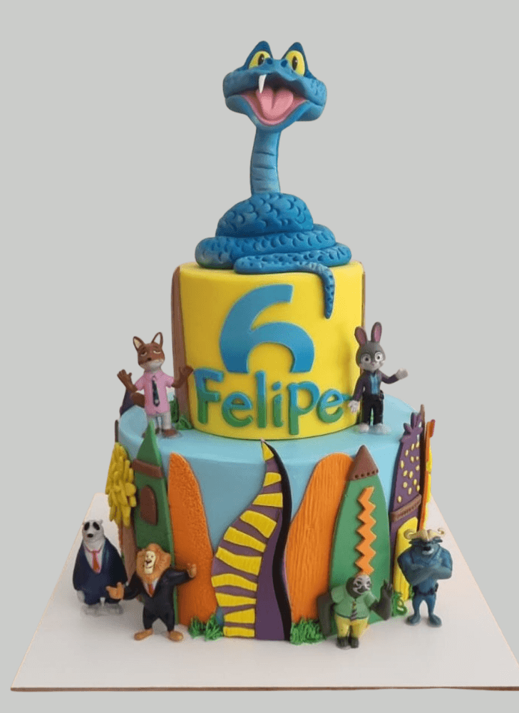 Refined Zootopia Cake