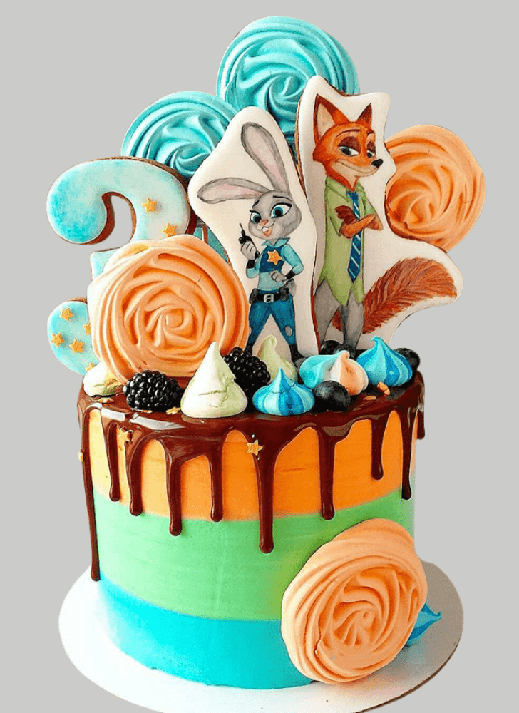Wonderful Zootopia Cake Design