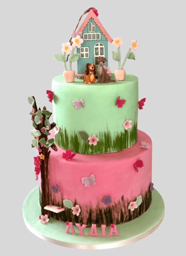 Admirable Lady and the Tramp Cake Design