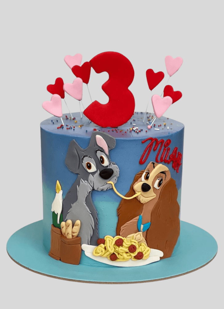 Adorable Lady and the Tramp Cake