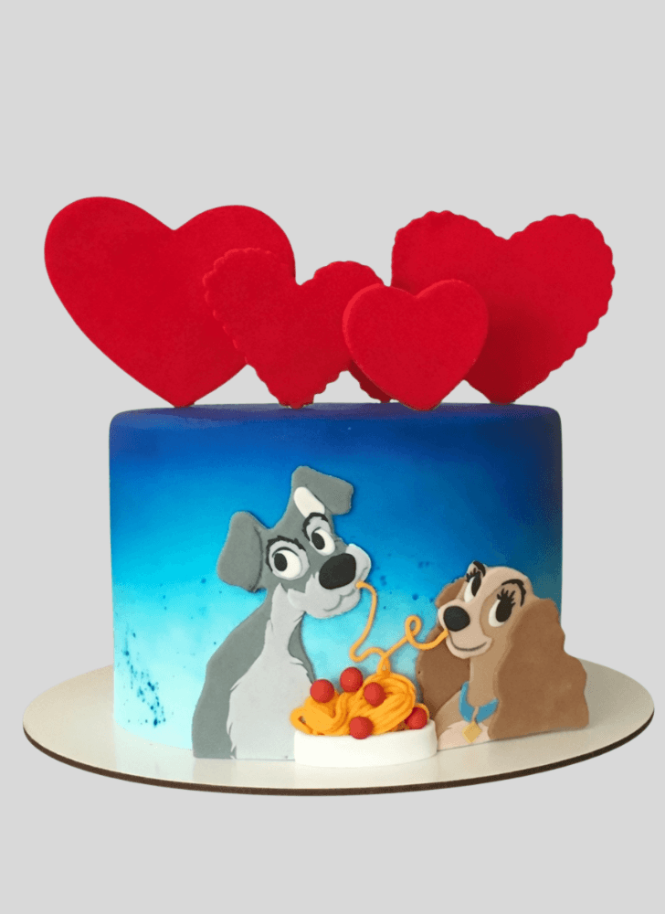 Appealing Lady and the Tramp Cake
