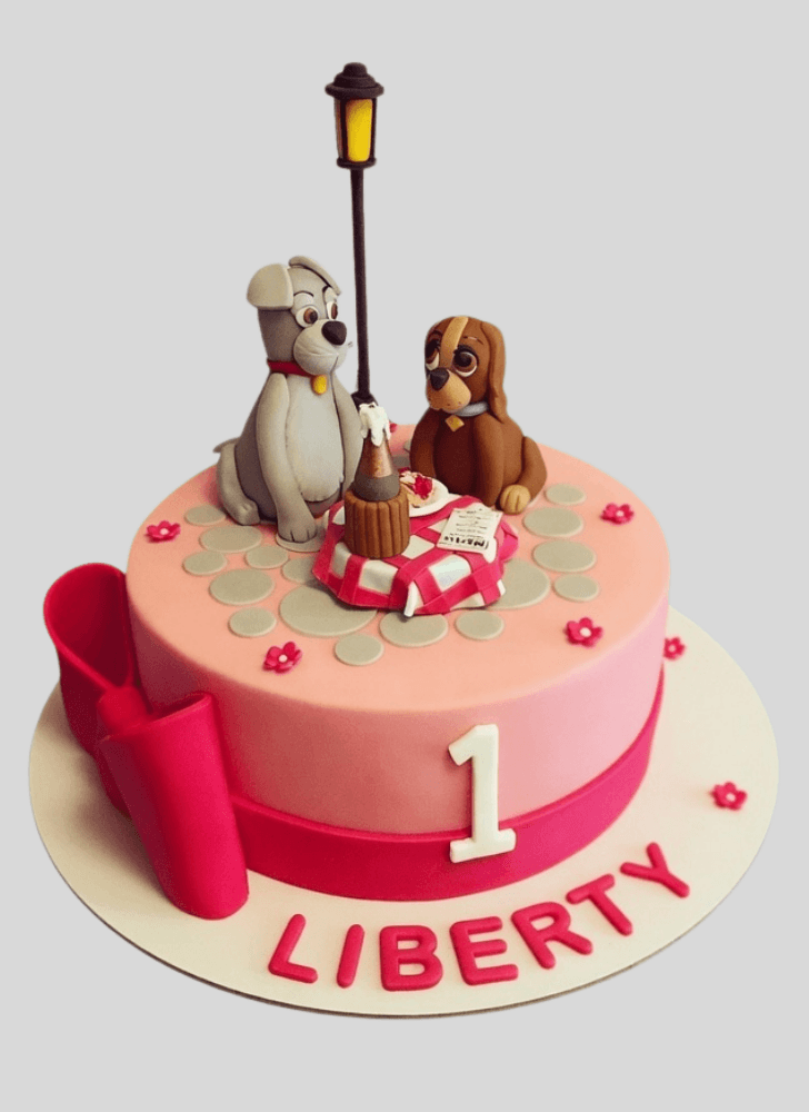 Beauteous Lady and the Tramp Cake