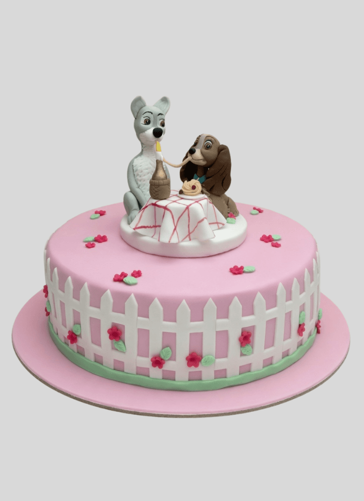 Cute Lady and the Tramp Cake