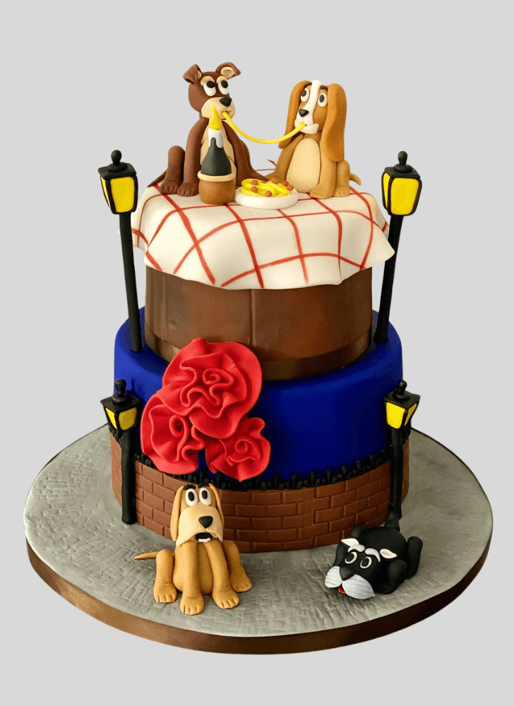 Good Looking Lady and the Tramp Cake