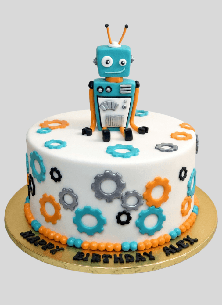 Comely Robots Cake