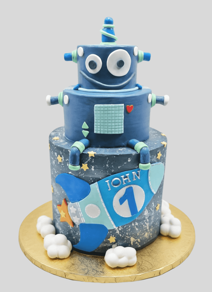 Delicate Robots Cake