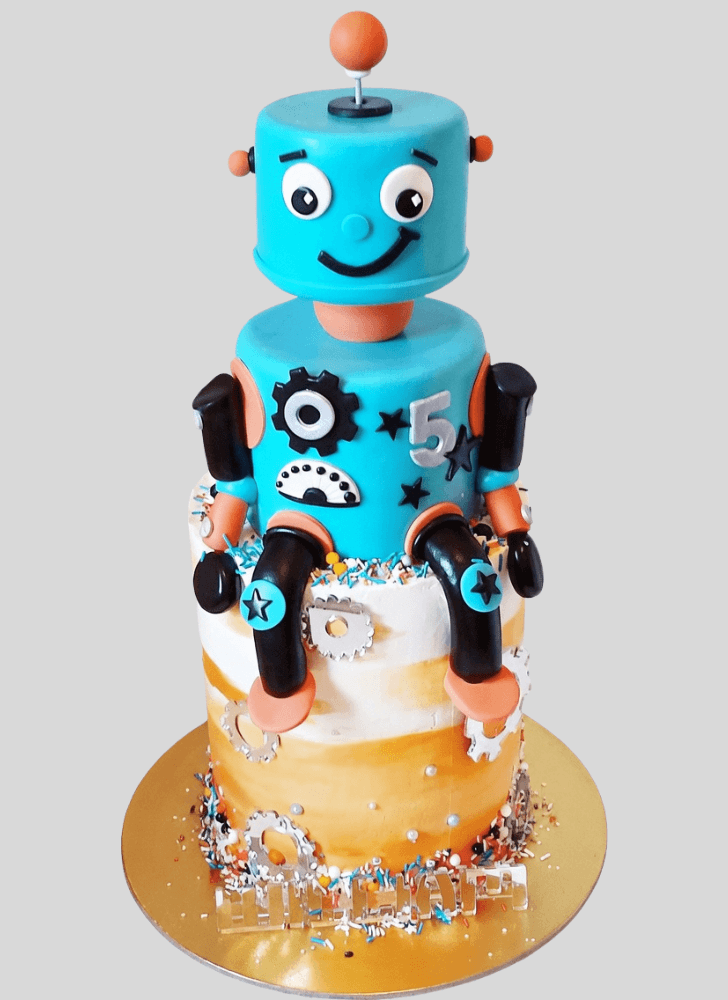 Enthralling Robots Cake