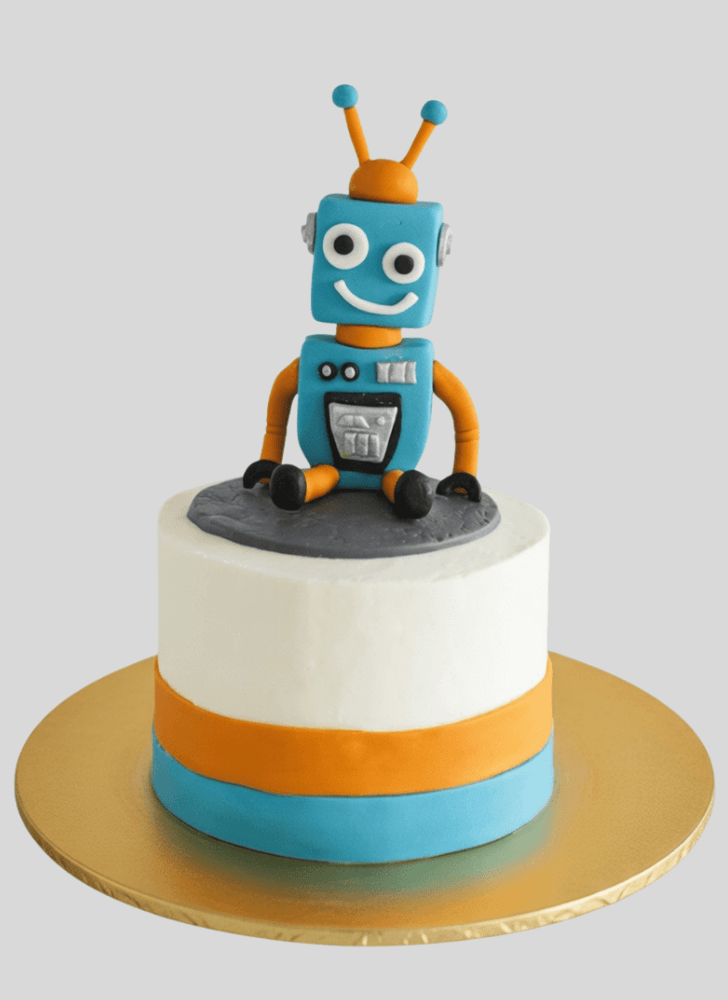 Inviting Robots Cake