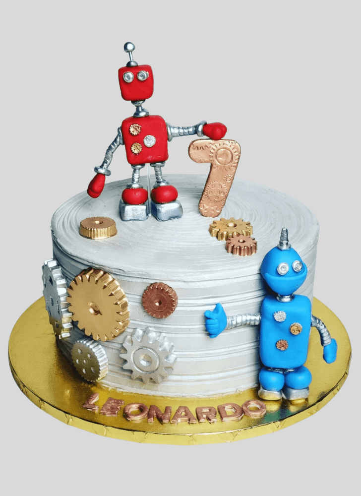 Resplendent Robots Cake