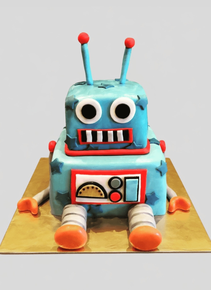 Wonderful Robots Cake Design