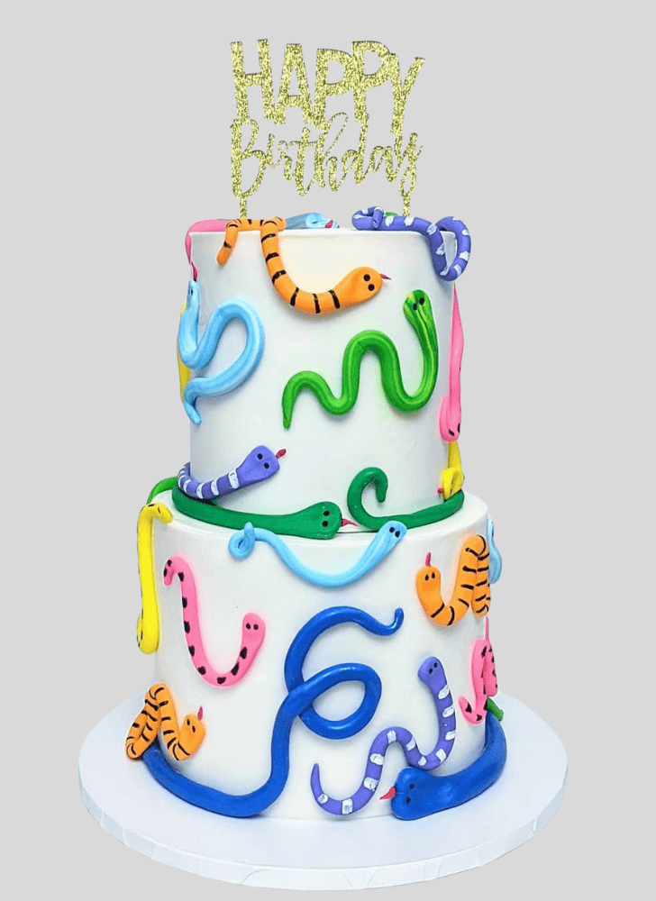 Inviting Snake Cake