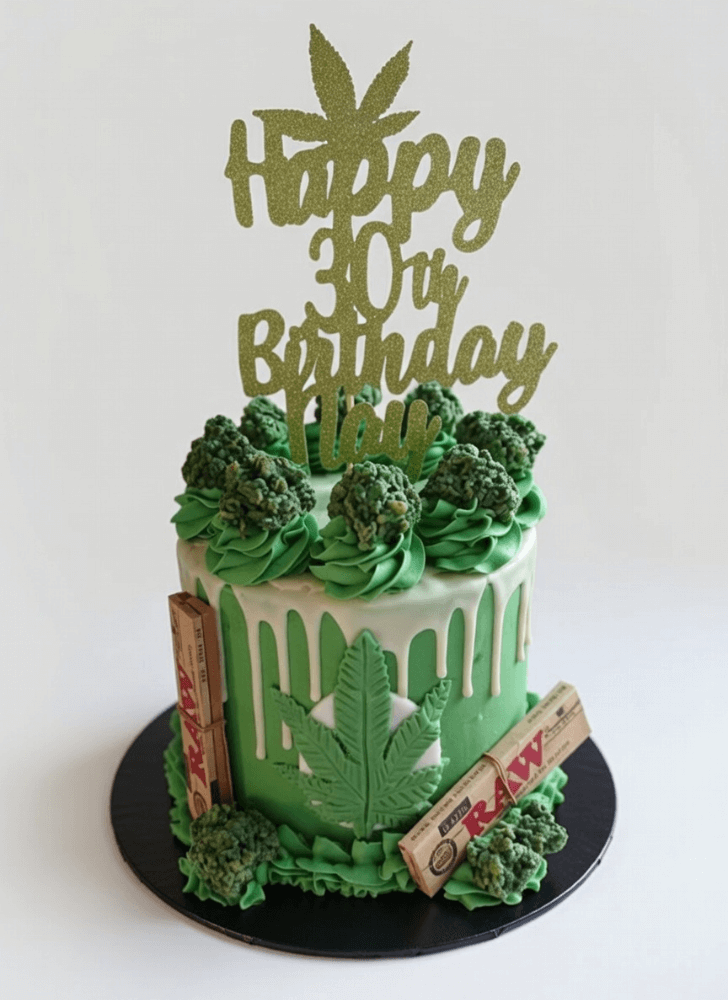 Wonderful Weed Cake Design