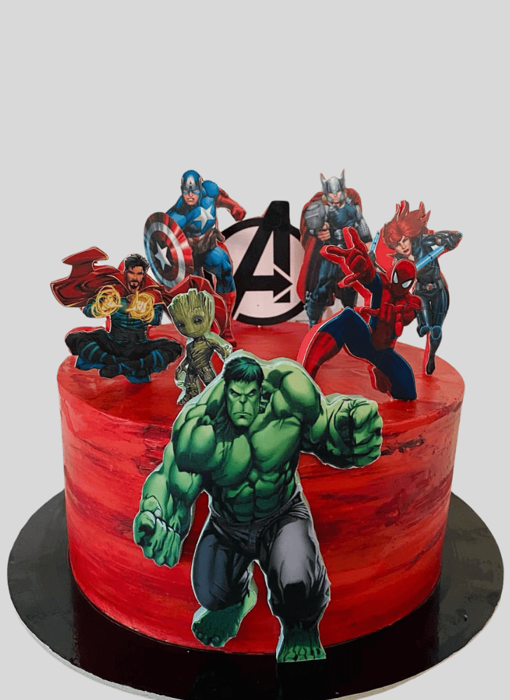 Classy Avengers Cake