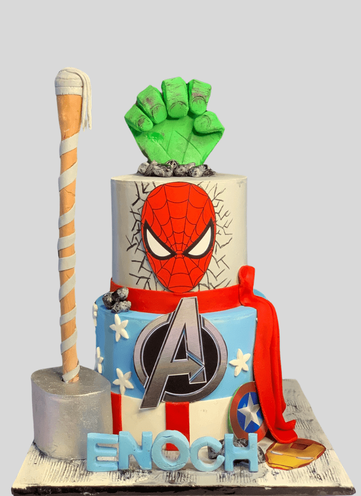 Ideal Avengers Cake
