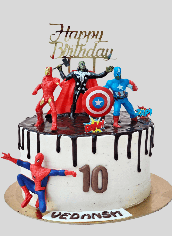 Lovely Avengers Cake Design