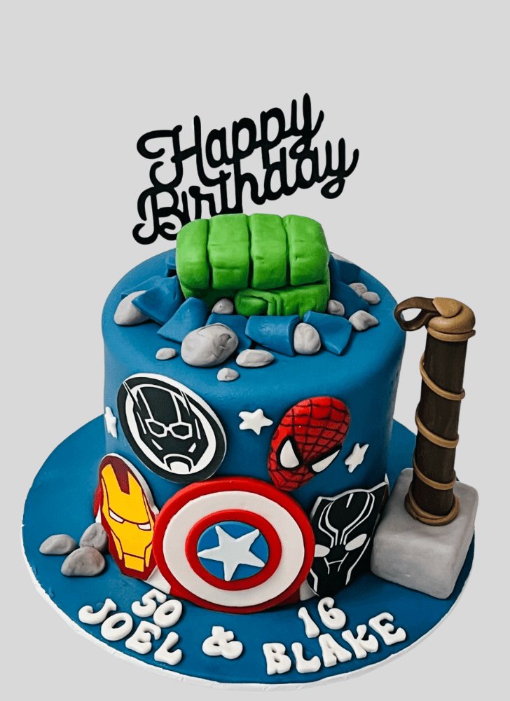 Mesmeric Avengers Cake
