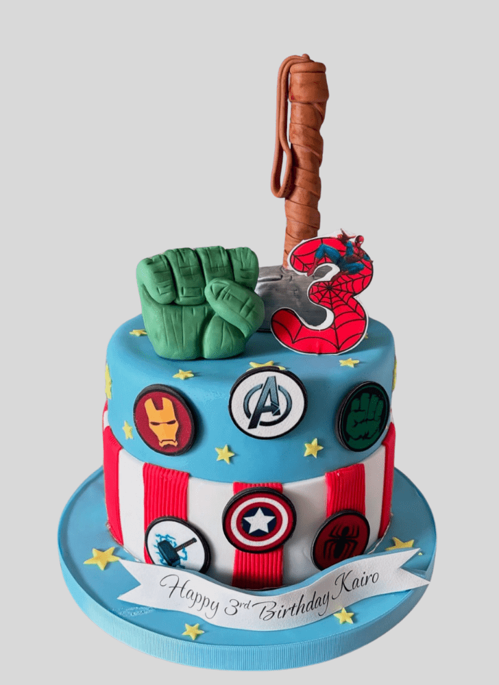 Slightly Avengers Cake