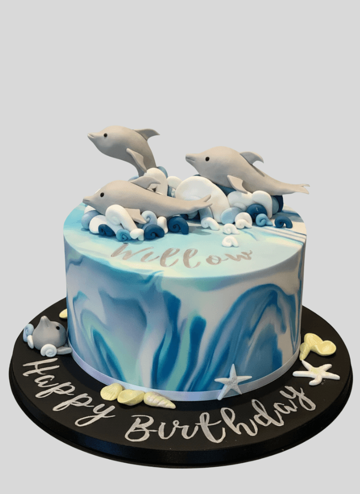 Beauteous Dolphin Cake