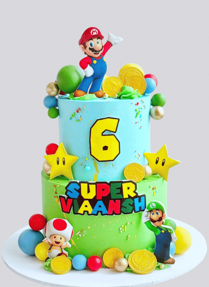 Enticing Mario Cake
