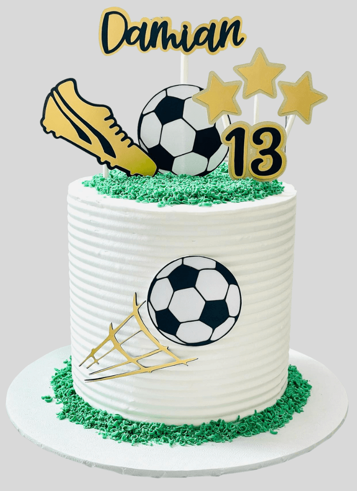 Delicate Soccer Cake
