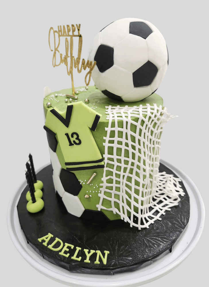 Exquisite Soccer Cake