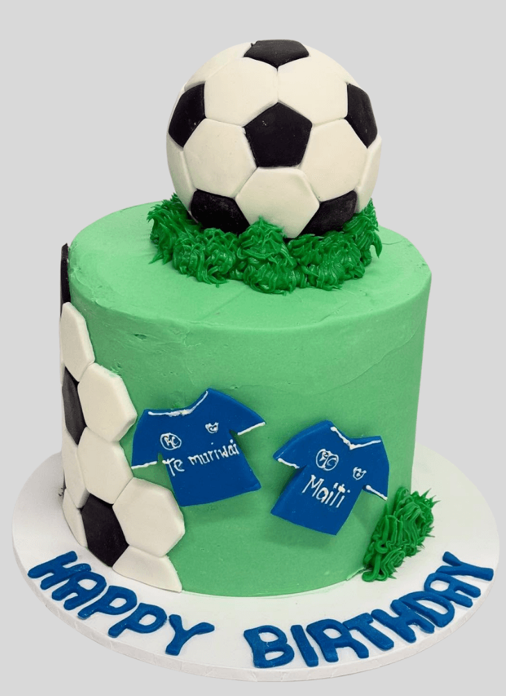 Graceful Soccer Cake