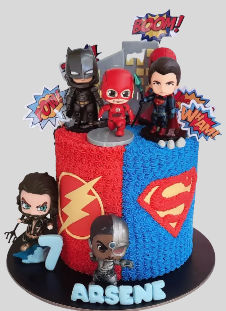 Alluring Justice League Cake