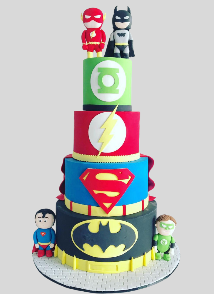 Appealing Justice League Cake