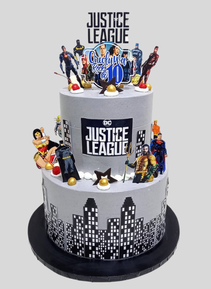 Classy Justice League Cake
