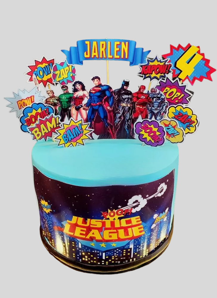 Delightful Justice League Cake