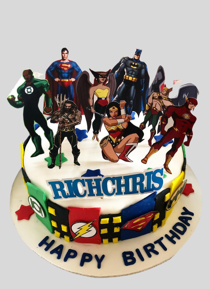 Enthralling Justice League Cake