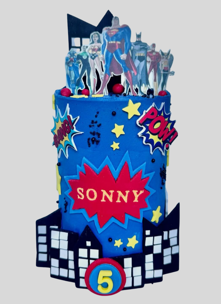 Graceful Justice League Cake