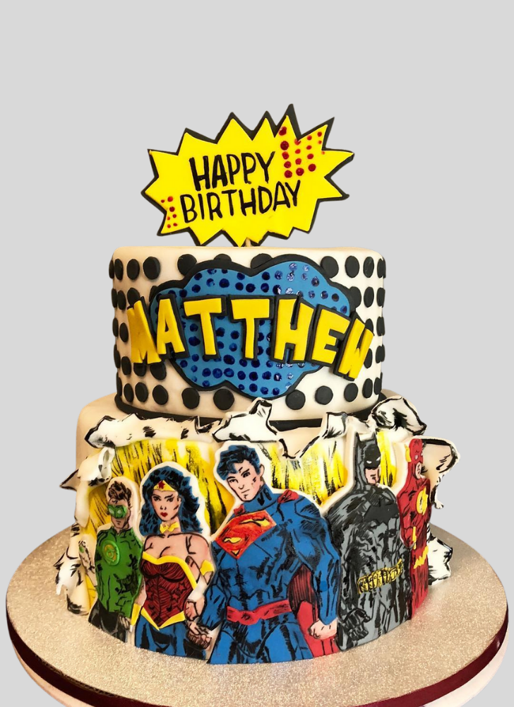 Radiant Justice League Cake