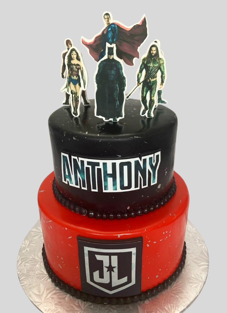 Resplendent Justice League Cake