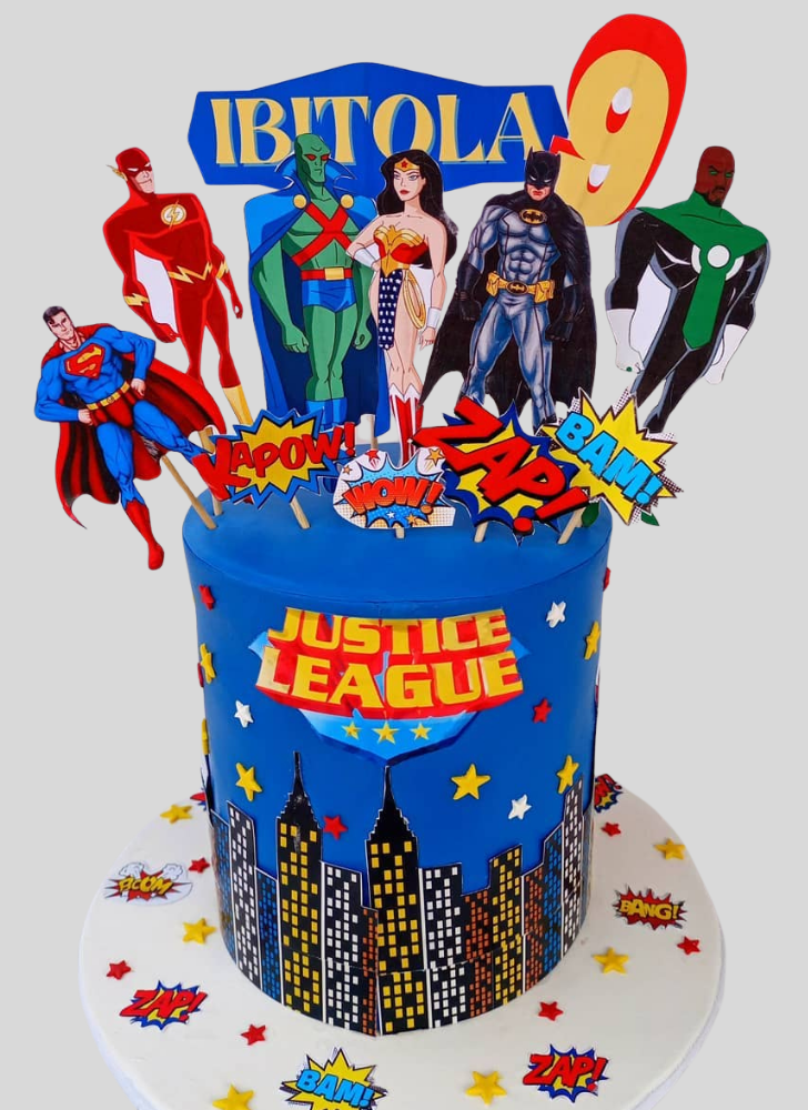 Wonderful Justice League Cake Design