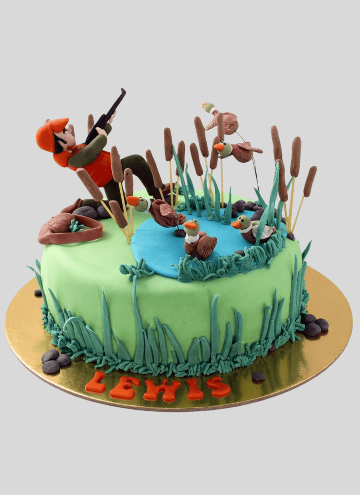 Angelic Duck Hunt Cake