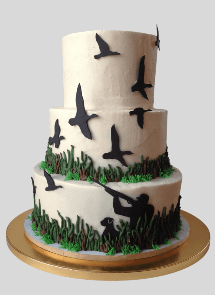 Captivating Duck Hunt Cake