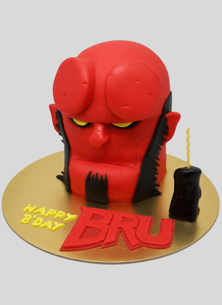 Admirable Hellboy Cake Design