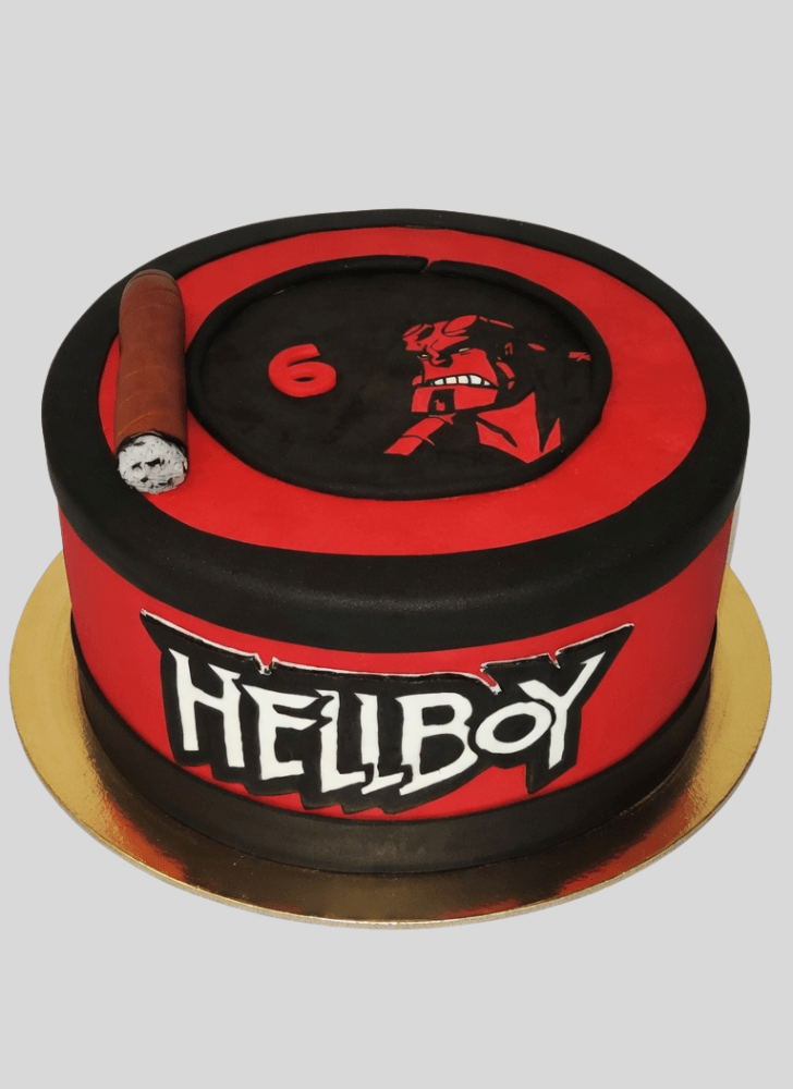 Charming Hellboy Cake