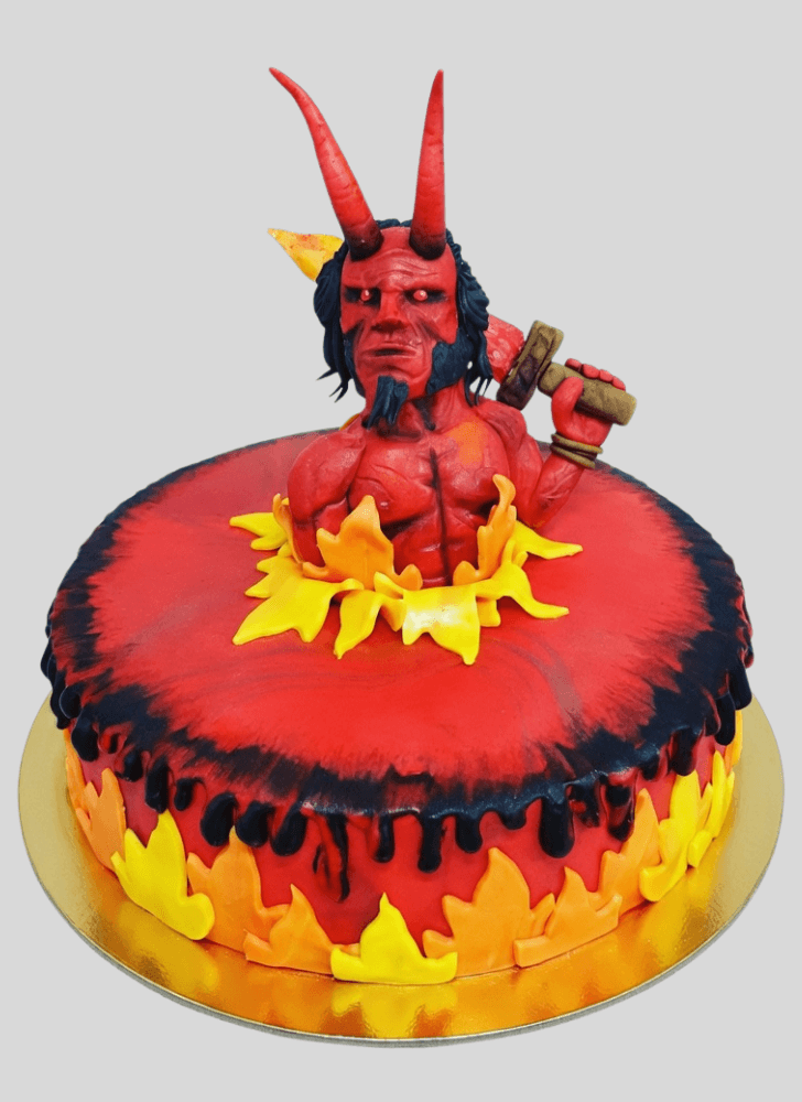 Dazzling Hellboy Cake