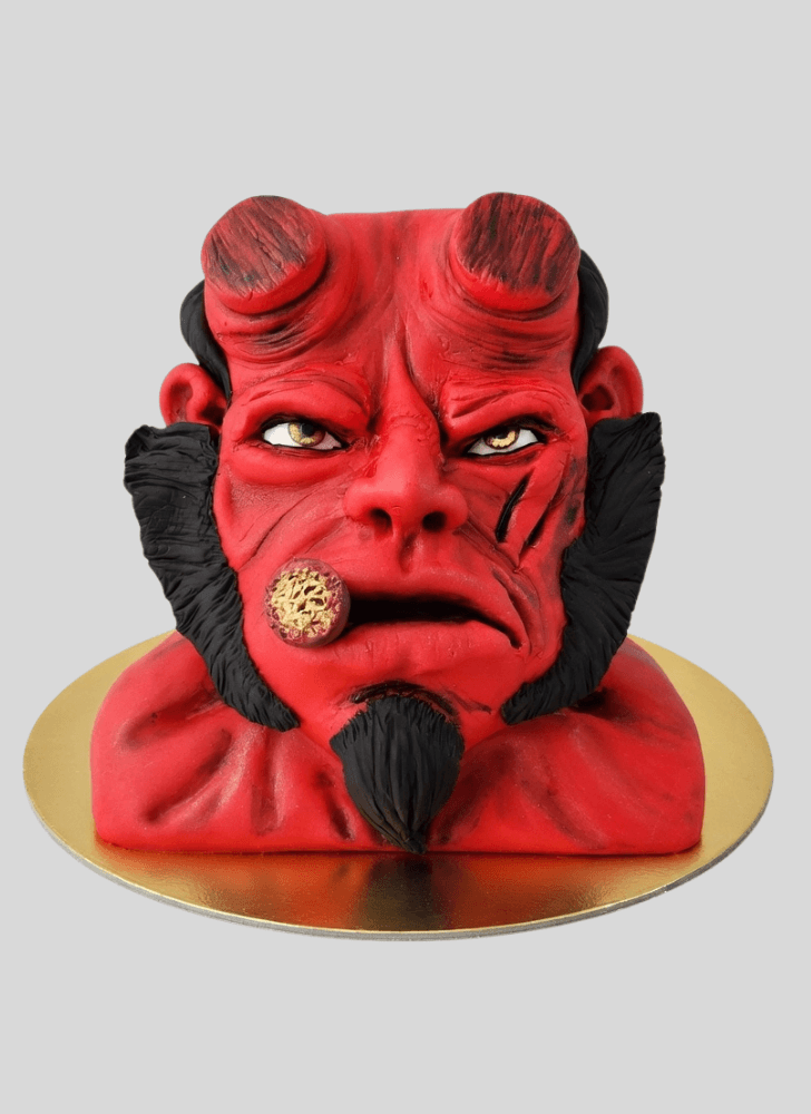 Delicate Hellboy Cake