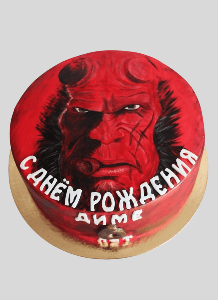 Delightful Hellboy Cake