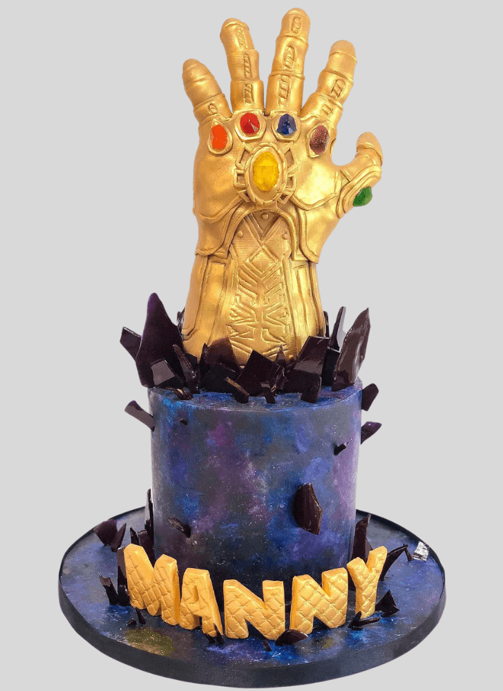 Appealing Infinity Gauntlet Cake